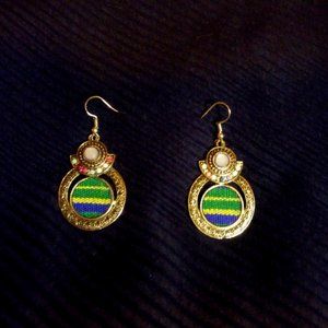 "Preppy meets Retro" Earrings